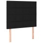 vidaXL Boxspringbett mit Matratze & LED Schwarz 100x200 cm Stoff vidaXL Boxspringbett mit Matratze & LED Schwarz 100x200 cm Stoff
