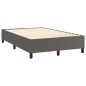 vidaXL Boxspringbett mit Matratze & LED Grau 120x200 cm Kunstleder vidaXL Boxspringbett mit Matratze & LED Grau 120x200 cm Kunstleder