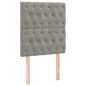 vidaXL Boxspringbett mit Matratze & LED Hellgrau 100x200 cm Samt vidaXL Boxspringbett mit Matratze & LED Hellgrau 100x200 cm Samt