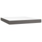 vidaXL Boxspringbett mit Matratze & LED Grau 180x200 cm Kunstleder vidaXL Boxspringbett mit Matratze & LED Grau 180x200 cm Kunstleder
