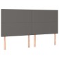 vidaXL Boxspringbett mit Matratze & LED Grau 180x200 cm Kunstleder vidaXL Boxspringbett mit Matratze & LED Grau 180x200 cm Kunstleder
