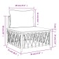 Garten-Mittelsofa mit Kissen Weiß Gewebe Garten-Mittelsofa mit Kissen Weiß Gewebe