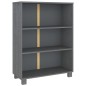 vidaXL Bücherschrank HAMAR Dunkelgrau 85x35x112 cm Massivholz Kiefer vidaXL Bücherschrank HAMAR Dunkelgrau 85x35x112 cm Massivholz Kiefer
