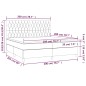 vidaXL Boxspringbett mit Matratze & LED Schwarz 200x200 cm Stoff vidaXL Boxspringbett mit Matratze & LED Schwarz 200x200 cm Stoff