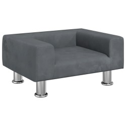 vidaXL Hundebett Dunkelgrau 50x40x26,5 cm Samt