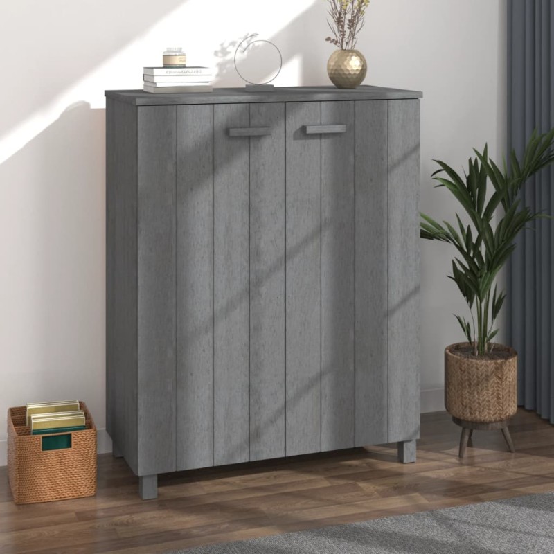 vidaXL Schuhschrank HAMAR Dunkelgrau 85x40x108 cm Massivholz Kiefer vidaXL Schuhschrank HAMAR Dunkelgrau 85x40x108 cm Massivholz Kiefer