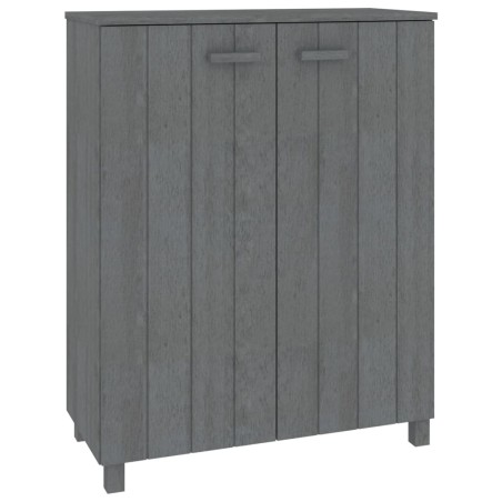 vidaXL Schuhschrank HAMAR Dunkelgrau 85x40x108 cm Massivholz Kiefer