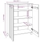 vidaXL Schuhschrank HAMAR Dunkelgrau 85x40x108 cm Massivholz Kiefer vidaXL Schuhschrank HAMAR Dunkelgrau 85x40x108 cm Massivholz Kiefer