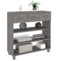 vidaXL Konsolentisch HAMAR Hellgrau 90x35x90 cm Massivholz Kiefer vidaXL Konsolentisch HAMAR Hellgrau 90x35x90 cm Massivholz Kiefer