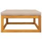vidaXL Gartenhocker mit Kissen Taupe Massivholz Akazie vidaXL Gartenhocker mit Kissen Taupe Massivholz Akazie