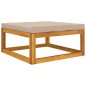 vidaXL Gartenhocker mit Kissen Taupe Massivholz Akazie vidaXL Gartenhocker mit Kissen Taupe Massivholz Akazie
