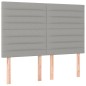 vidaXL Boxspringbett mit Matratze & LED Hellgrau 140x200 cm Stoff vidaXL Boxspringbett mit Matratze & LED Hellgrau 140x200 cm Stoff