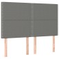 vidaXL Boxspringbett mit Matratze & LED Dunkelgrau 140x190 cm Stoff