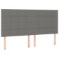 vidaXL Boxspringbett mit Matratze & LED Dunkelgrau 180x200 cm Stoff vidaXL Boxspringbett mit Matratze & LED Dunkelgrau 180x200 cm Stoff