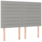 vidaXL Boxspringbett mit Matratze & LED Hellgrau 140x190 cm Stoff vidaXL Boxspringbett mit Matratze & LED Hellgrau 140x190 cm Stoff