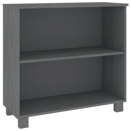 vidaXL Sideboard HAMAR Dunkelgrau 85x35x80 cm Massivholz Kiefer