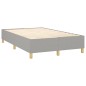 vidaXL Boxspringbett mit Matratze & LED Hellgrau 120x200 cm Stoff vidaXL Boxspringbett mit Matratze & LED Hellgrau 120x200 cm Stoff