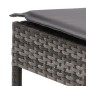vidaXL Sonnenliege mit Auflage Grau Poly Rattan vidaXL Sonnenliege mit Auflage Grau Poly Rattan