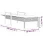vidaXL Sonnenliege mit Auflage Grau Poly Rattan vidaXL Sonnenliege mit Auflage Grau Poly Rattan