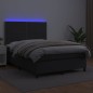 vidaXL Boxspringbett mit Matratze & LED Schwarz 140x200 cm Kunstleder vidaXL Boxspringbett mit Matratze & LED Schwarz 140x200 cm Kunstleder