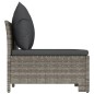 vidaXL 3-tlg. Garten-Lounge-Set mit Kissen Grau Poly Rattan vidaXL 3-tlg. Garten-Lounge-Set mit Kissen Grau Poly Rattan
