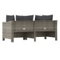 vidaXL 2-tlg. Garten-Lounge-Set mit Kissen Grau Poly Rattan vidaXL 2-tlg. Garten-Lounge-Set mit Kissen Grau Poly Rattan