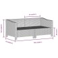 vidaXL 2-tlg. Garten-Lounge-Set mit Kissen Grau Poly Rattan vidaXL 2-tlg. Garten-Lounge-Set mit Kissen Grau Poly Rattan