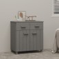 vidaXL Sideboard HAMAR Hellgrau 79x40x80 cm Massivholz Kiefer vidaXL Sideboard HAMAR Hellgrau 79x40x80 cm Massivholz Kiefer