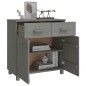 vidaXL Sideboard HAMAR Hellgrau 79x40x80 cm Massivholz Kiefer vidaXL Sideboard HAMAR Hellgrau 79x40x80 cm Massivholz Kiefer