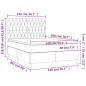 vidaXL Boxspringbett mit Matratze & LED Schwarz 140x200 cm Samt vidaXL Boxspringbett mit Matratze & LED Schwarz 140x200 cm Samt