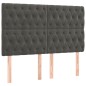 vidaXL Boxspringbett mit Matratze & LED Dunkelgrau 140x190 cm Samt vidaXL Boxspringbett mit Matratze & LED Dunkelgrau 140x190 cm Samt