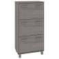 vidaXL Schuhschrank HAMAR Hellgrau 59,5x35x117 cm Massivholz Kiefer vidaXL Schuhschrank HAMAR Hellgrau 59,5x35x117 cm Massivholz Kiefer