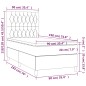 vidaXL Boxspringbett mit Matratze & LED Hellgrau 90x190 cm Samt vidaXL Boxspringbett mit Matratze & LED Hellgrau 90x190 cm Samt