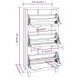 vidaXL Schuhschrank HAMAR Honigbraun 59,5x35x117 cm Massivholz Kiefer vidaXL Schuhschrank HAMAR Honigbraun 59,5x35x117 cm Massivholz Kiefer