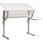 vidaXL Basteltisch Weiß & Grau 110x53x(58-87) cm Holzwerkstoff & Stahl vidaXL Basteltisch Weiß & Grau 110x53x(58-87) cm Holzwerkstoff & Stahl