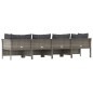 vidaXL 4-tlg. Garten-Lounge-Set mit Kissen Grau Poly Rattan vidaXL 4-tlg. Garten-Lounge-Set mit Kissen Grau Poly Rattan
