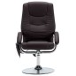 Massagesessel mit Fußhocker Braun Kunstleder Massagesessel mit Fußhocker Braun Kunstleder