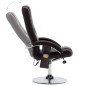Massagesessel mit Fußhocker Braun Kunstleder Massagesessel mit Fußhocker Braun Kunstleder