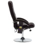Massagesessel mit Fußhocker Braun Kunstleder Massagesessel mit Fußhocker Braun Kunstleder