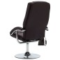 Massagesessel mit Fußhocker Braun Kunstleder Massagesessel mit Fußhocker Braun Kunstleder
