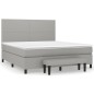 vidaXL Boxspringbett mit Matratze Hellgrau 160x200 cm Stoff vidaXL Boxspringbett mit Matratze Hellgrau 160x200 cm Stoff