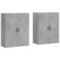 Wandschränke 2 Stk. Betongrau 69,5x34x90 cm Wandschränke 2 Stk. Betongrau 69,5x34x90 cm