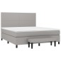 vidaXL Boxspringbett mit Matratze Hellgrau 180x200 cm Stoff vidaXL Boxspringbett mit Matratze Hellgrau 180x200 cm Stoff