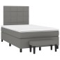 vidaXL Boxspringbett mit Matratze Dunkelgrau 120x200 cm Stoff vidaXL Boxspringbett mit Matratze Dunkelgrau 120x200 cm Stoff