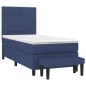 vidaXL Boxspringbett mit Matratze Blau 90x200 cm Stoff vidaXL Boxspringbett mit Matratze Blau 90x200 cm Stoff