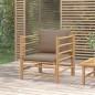 vidaXL Gartensessel mit Taupe Kissen Bambus vidaXL Gartensessel mit Taupe Kissen Bambus
