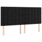 vidaXL Boxspringbett mit Matratze & LED Schwarz 200x200 cm Samt vidaXL Boxspringbett mit Matratze & LED Schwarz 200x200 cm Samt