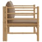 vidaXL Gartensessel mit Taupe Kissen Bambus vidaXL Gartensessel mit Taupe Kissen Bambus
