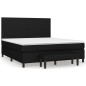 vidaXL Boxspringbett mit Matratze Schwarz 180x200 cm Stoff vidaXL Boxspringbett mit Matratze Schwarz 180x200 cm Stoff