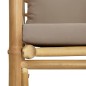 vidaXL Gartensessel mit Taupe Kissen Bambus vidaXL Gartensessel mit Taupe Kissen Bambus